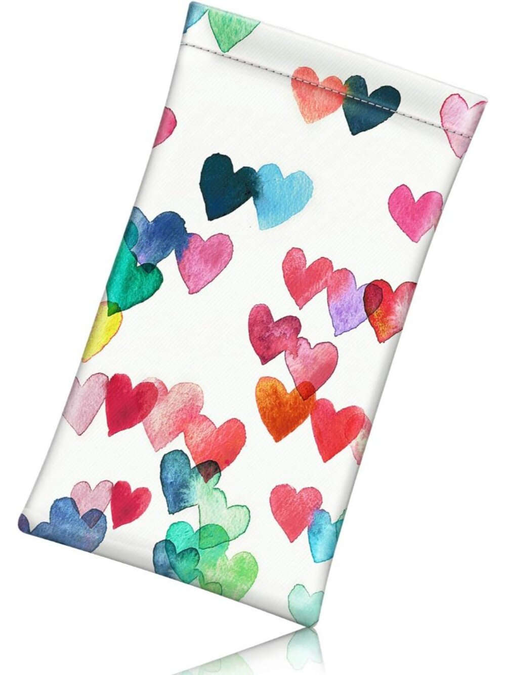 Soft Eyeglasses Case with Cleaning Cloth, Squeeze Top Glasses Pouch